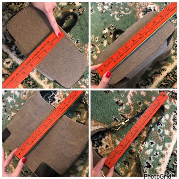 Gucci AUTHENTIC Vintage Neutral Canvas Leather Trim Shoulder Bag - Picture 3 of 7